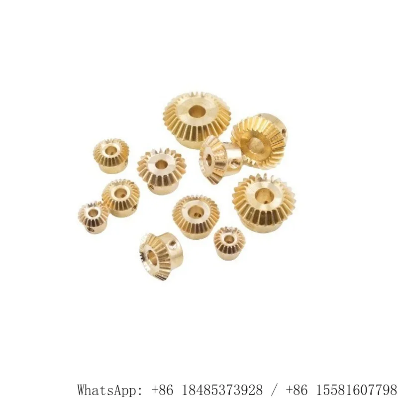 Mod 1 Mod 1.5 Brass Conical Gear Equal Size Bevel Gear Steering Wheel Mechanical Reduction Box Transmission Accessory