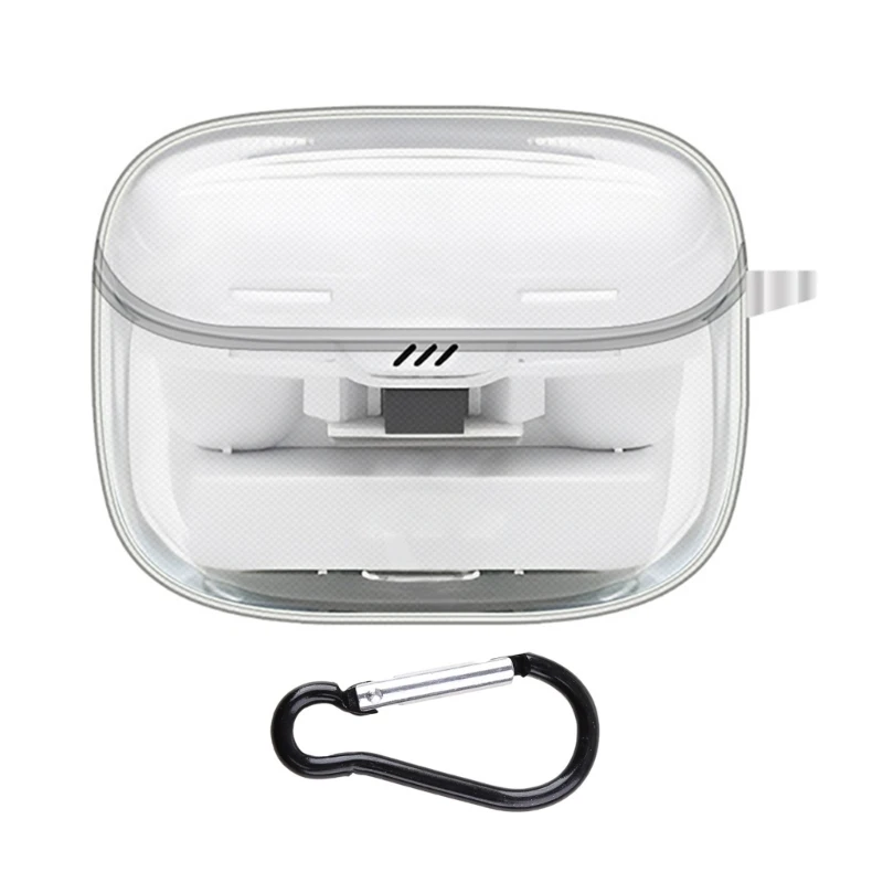 Casing pelindung transparan TPU, penutup lengan pelindung tahan gores tahan guncangan untuk JBL TUNE BUDS 2 Earphone tanpa kabel