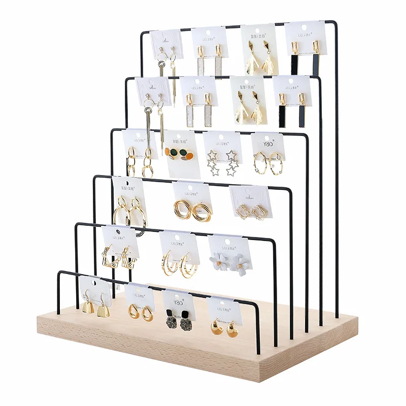 2/3/4/5Layers Metal Earring Display Stand Necklace Earring Display Holder Jewellery Racks Earrings Stud Organizer Earrings