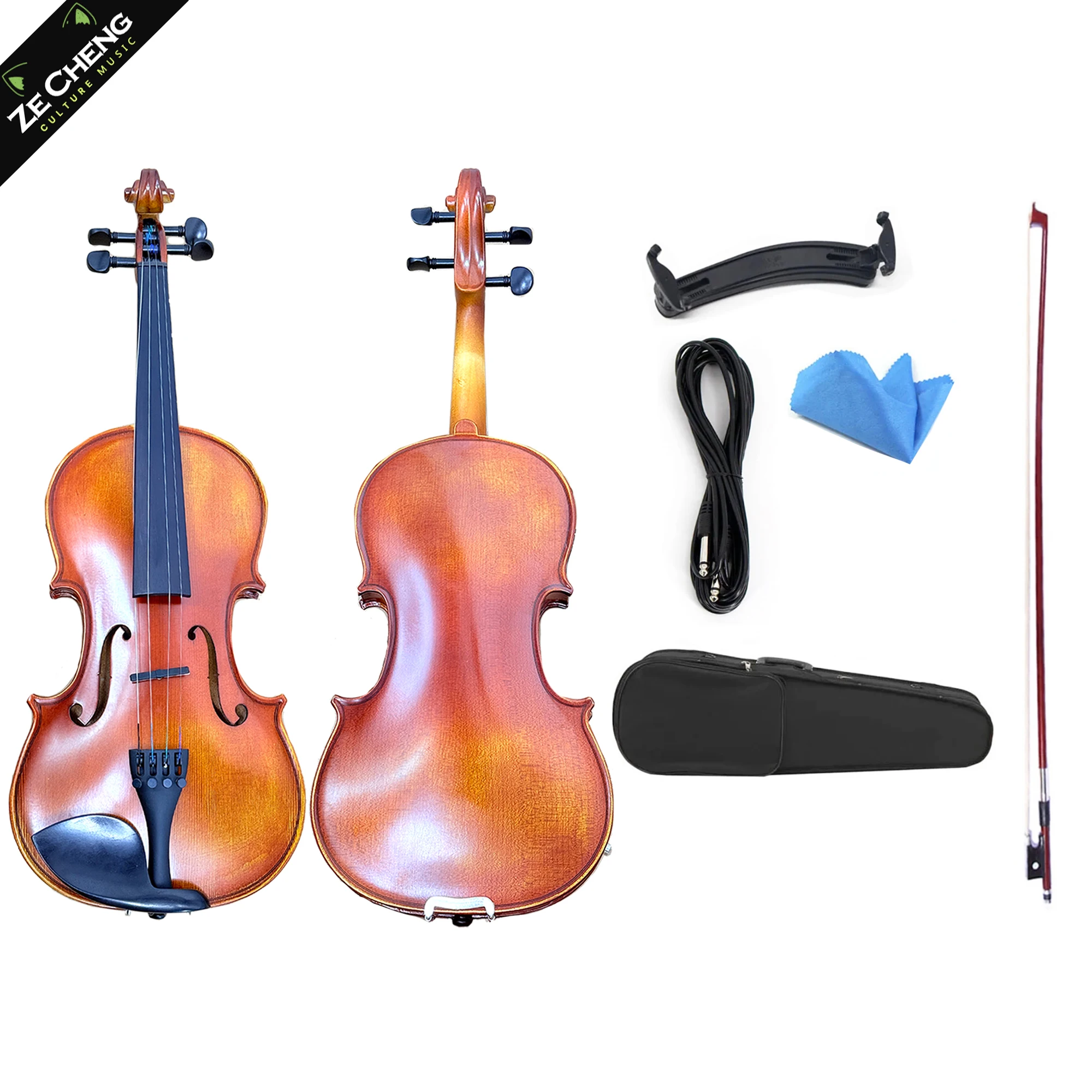 

Electric Violin Acoustic-Electric Violin Professional 4/4 Acoustic-Electric Violin - Handmade Maple Body - Silent Practice & Stage Use