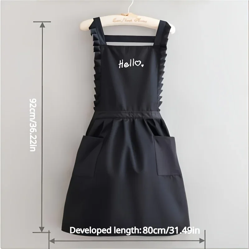 Princess Style Apron, Waterproof Floral Restaurant Barista Work Uniform Apron, Suitable For Restaurants/Hotels/Gardening