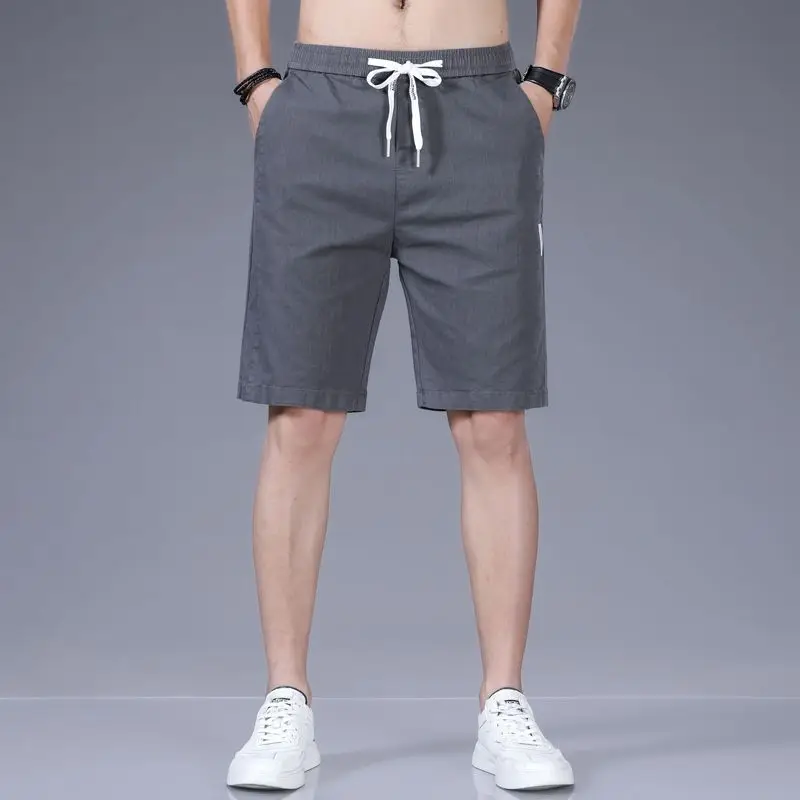 New Fashion Five Point Shorts for Men\'s Summer Thin Casual Loose Sweatpants Beach Trousers Many Pockets Sports Pants