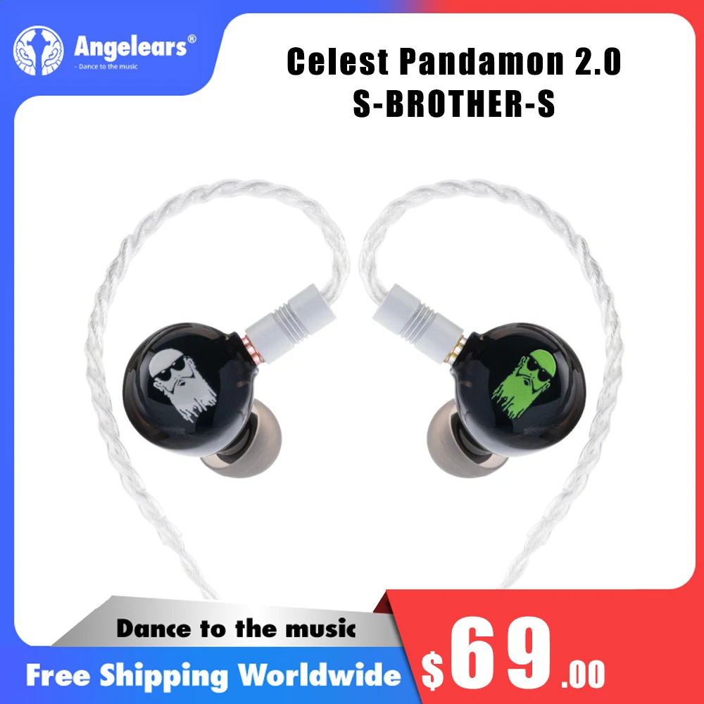 Audífonos Celest Pandamon 2.0 S-BROTHER-S, Auriculares de Marca Compartida SPD2.0, Monitores Intrauditivos con Cable IEMs para Música de Alta Fidelidad, Regalos