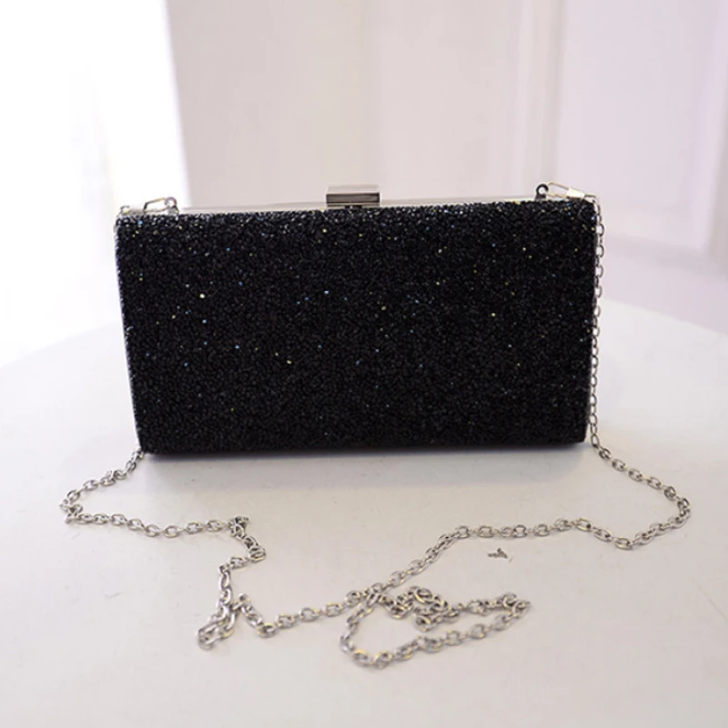 Women Evening Clutch Bag Female Crystal Day Clutch Wedding Purse Party Banquet Gold Silver Clutches Bag Sequin Shoulder 2023