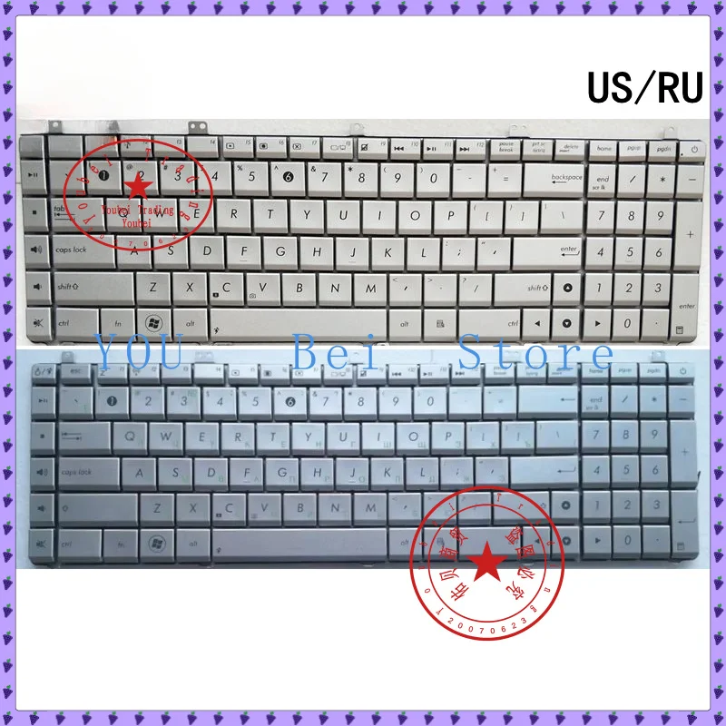 米国-ロシア英語-ロシア語新しいノートパソコンのキーボード-asus-n75-n75sf-n75s-n75sl-n75y-n75yi267sl-n75yi245sl