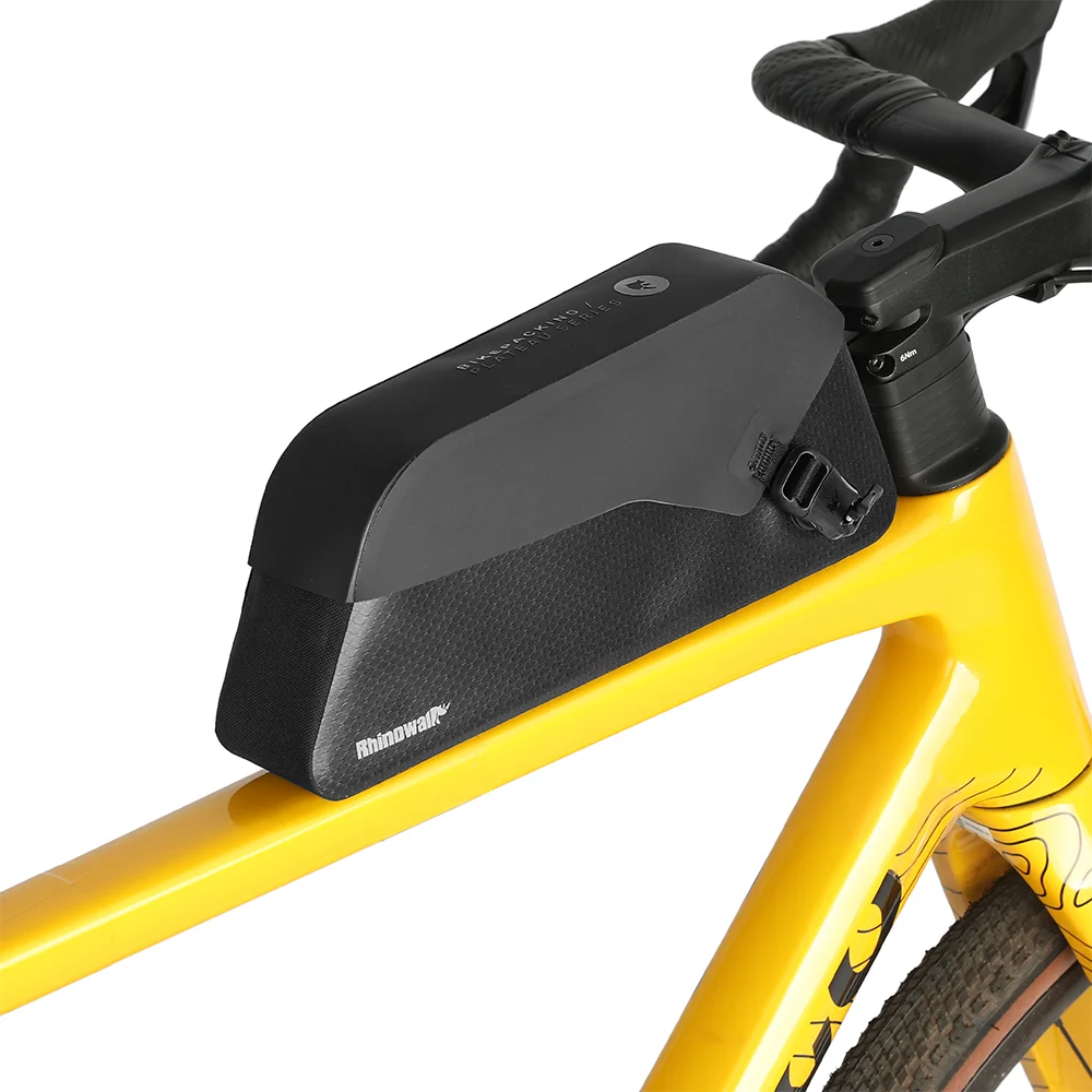 AliExpress Rhinowalk Bike Top Tube Bag 100%Rainproof Dry Magnetic Snap Fastener Cycling Front Frame Bag With Strap Or Screw Install