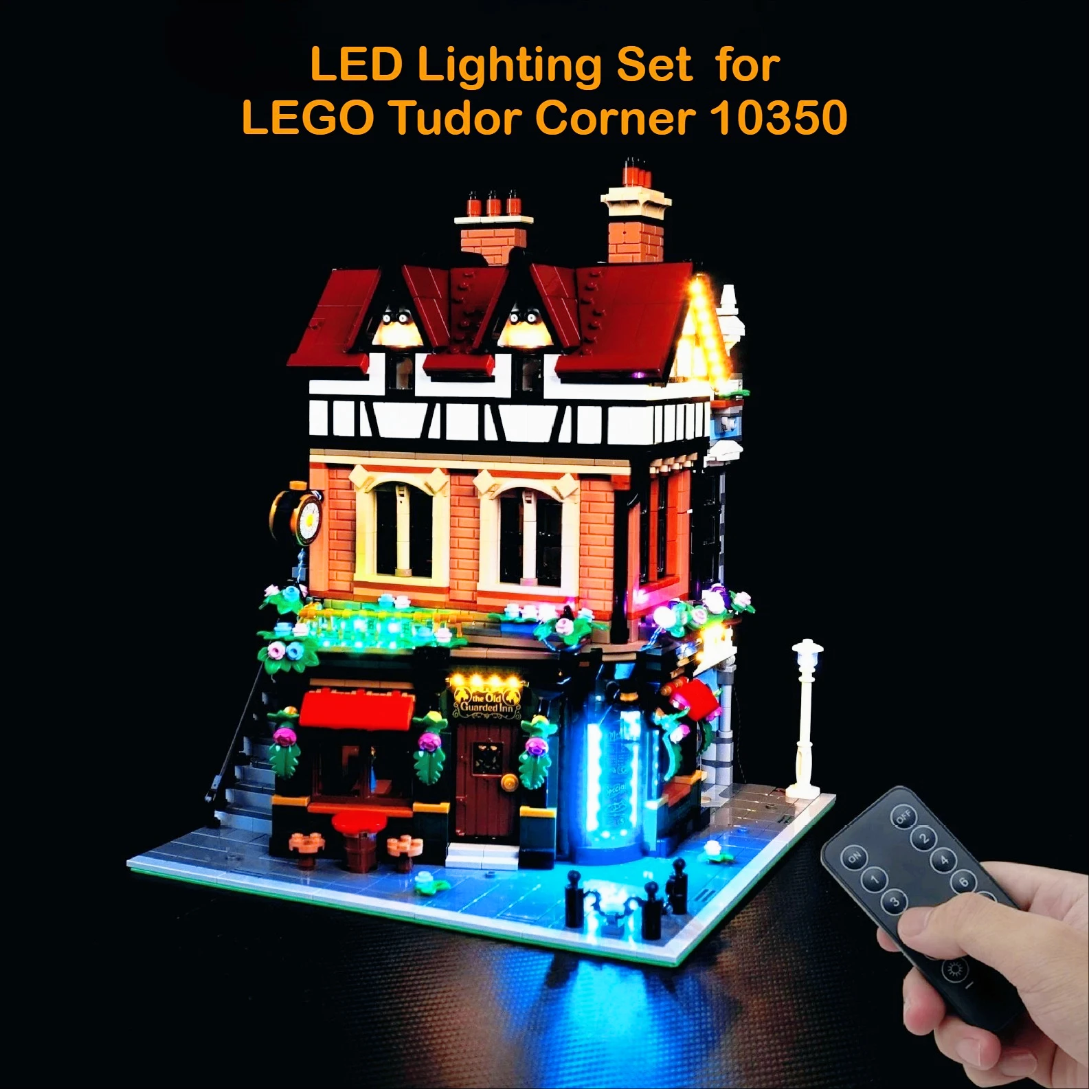 

LED Lighting Set Suitable for LEGO Tudor Corner 10350 Building Blocks DIY Lamp Toys(Not Include Model Bricks)