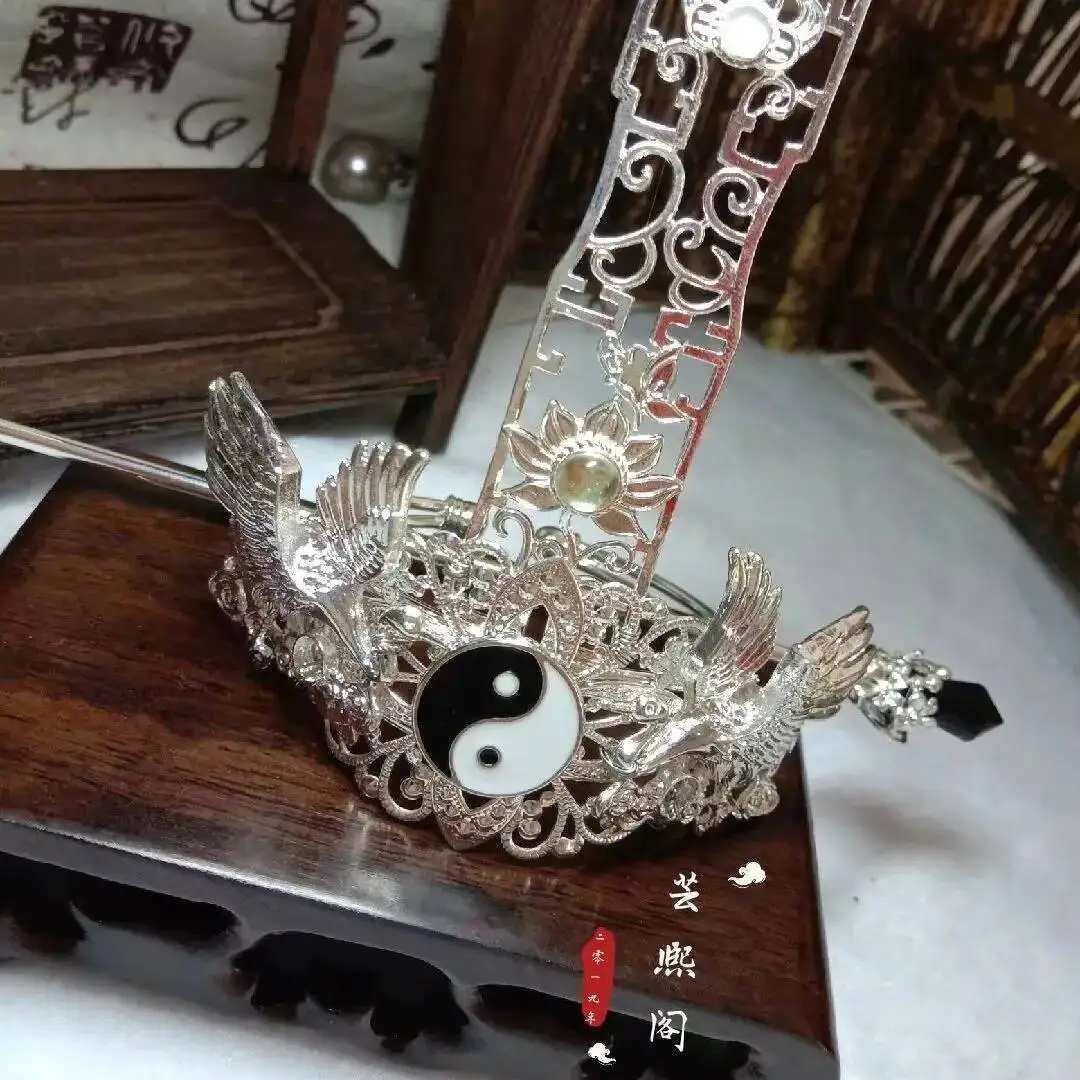 cosplay-demonic-ancestor-xiaoxingchen-halloween-hair-crown-song-lan-taoist-headwear-ancient-style-hanfu-cos-unisex-hair-crown