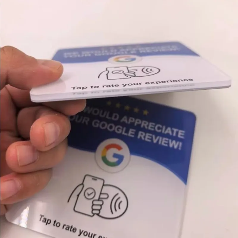 10pcs/20pcs Google signboard card Acrylic NFC Code Tap Business Desktop sticker Google Card RFID NFC Card Google Review Card