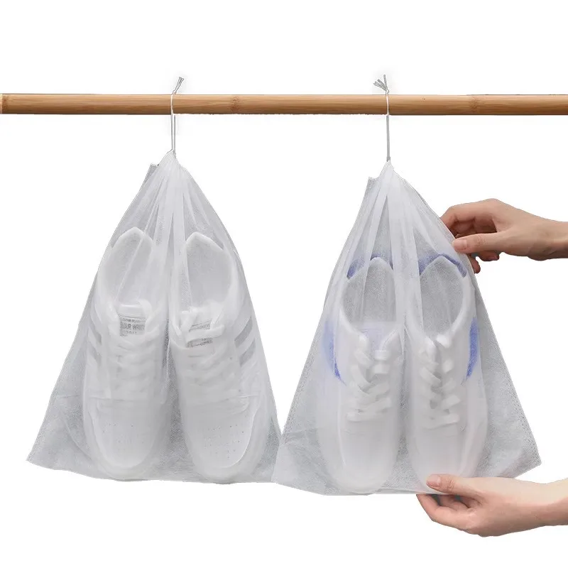Shoe Storage Bag    Frosted Texture   Antibacterial    Multi Purpose ,oisture Proof    Dust Proof    Drawstring Closure