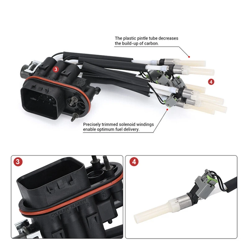 

A13F-6 Cylinder Spider Injector With Fuel Return Line FJ503 12568332 19210688 For Chevy Silverado GMC Pickup Truck V6 4.3L