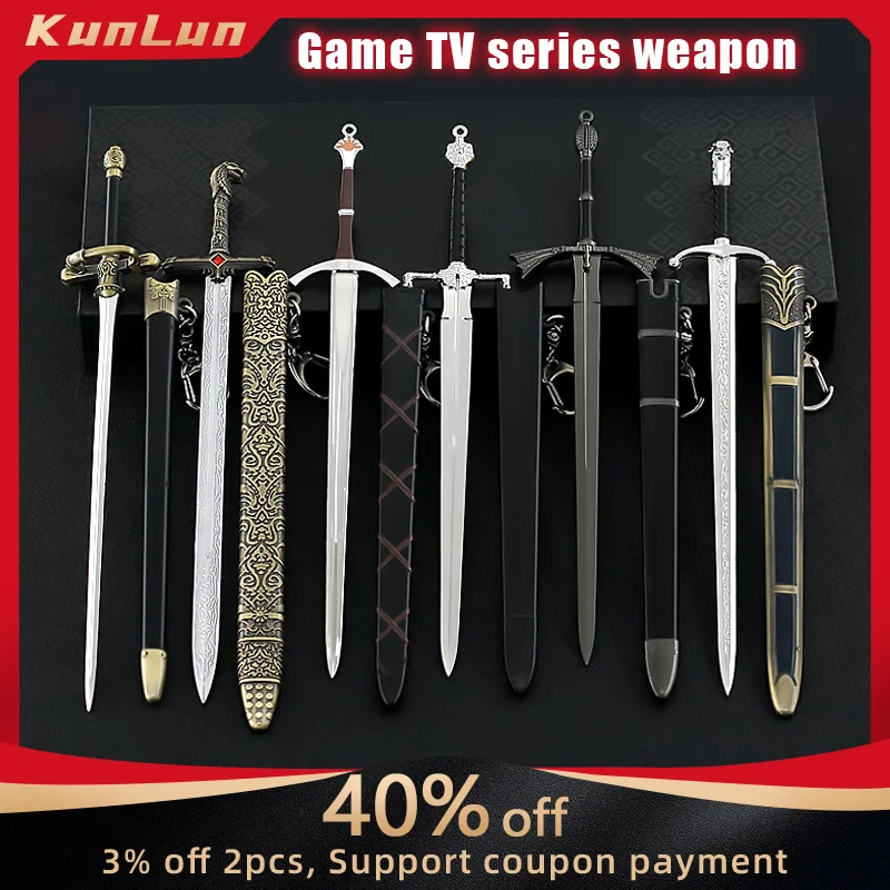 

Game Movie TV Peripheral Medieval Swords Oath Katana/ Dawn Divine Sword/ Long Claw Samurai/ Sewing Needle Knife Metal Toys Boys