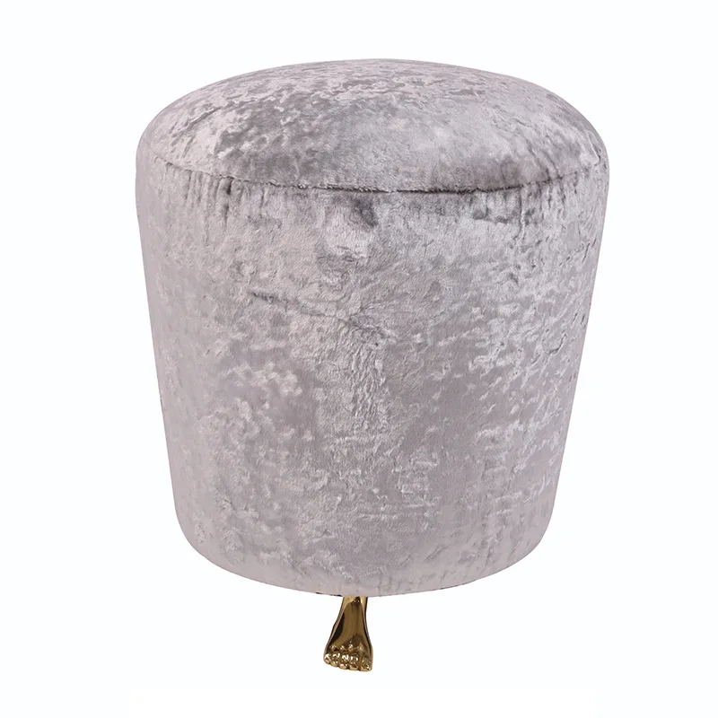

Fashion light luxury stool Modern simple home living room children's soft Villa living room Copper sofa