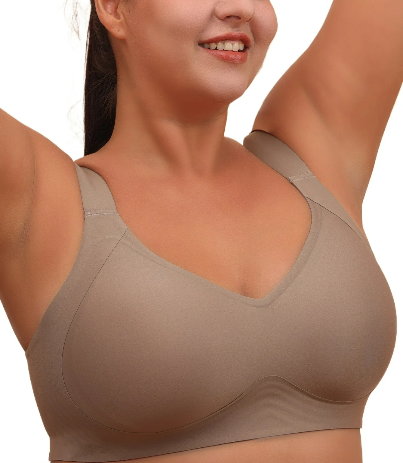 KUCLUTbreastedsleeping bra for women 6XL without steel rims gathered without scars plus size vest yoga exercise anti sagging bra