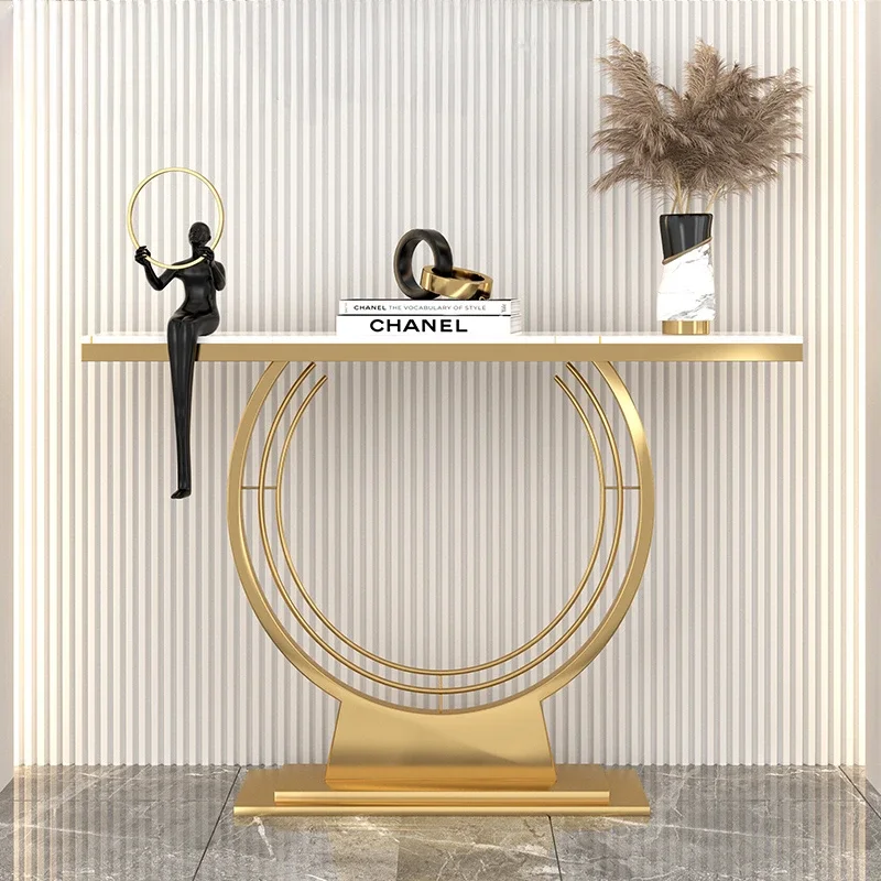

Light luxury entrance table, modern and minimalist entrance cabinet decoration strip, wall facing entrance table