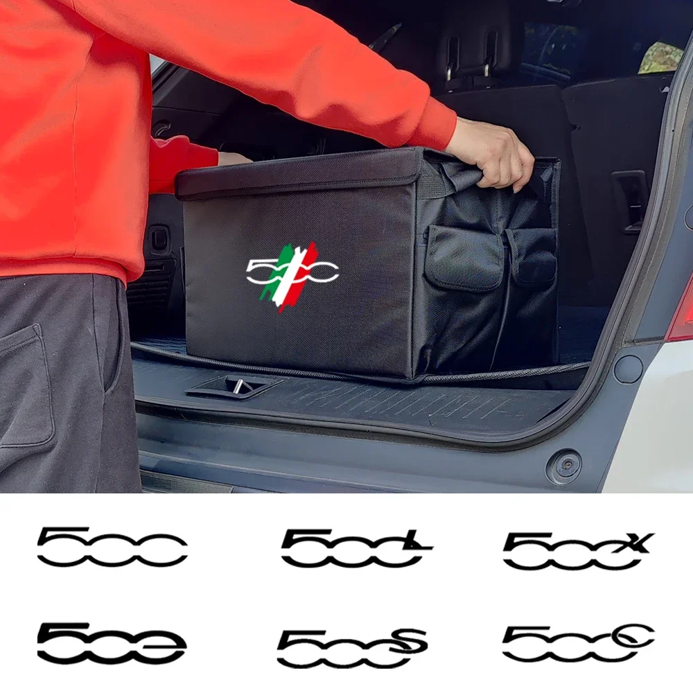 Multipurpose Collapsible Car Trunk Storage Box Bag For Fiat 500 500 L 500 S 500C 500E 500L 500S 500X 500C 500E Car Accessories