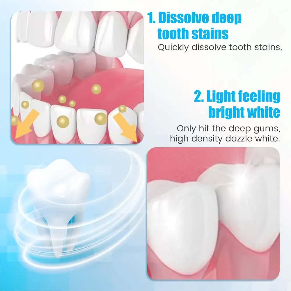 9D Teeth Whitening Stickers Mint White Teeth Gel Tooth Whitener Strips Teeth Yellow Smoke Stains Tea Stains Oral Hygiene Care