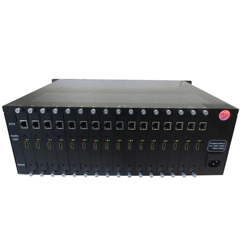 Dispositivo de transmisión http con codificador de vídeo en vivo 16 en 1 h264 h265 iptv