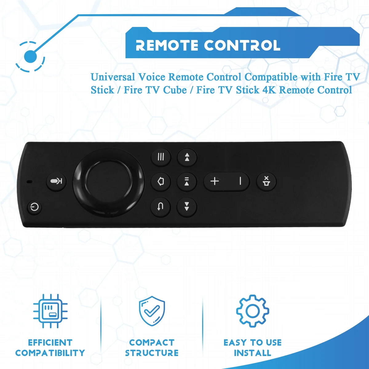 L62AUniversal Voice Remote Control Compatible with Amazon Fire TV Stick / Fire TV Cube / Fire TV Stick 4K Remote Control