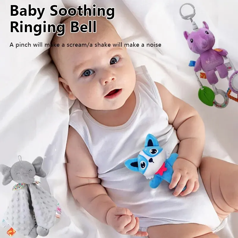 Wózek dla noworodka wisiorek dzwonek wietrzny łóżeczko dziecięce dzwonek łóżko wiszące grzechotka uzwojenie łóżka pluszowa kojąca zabawka