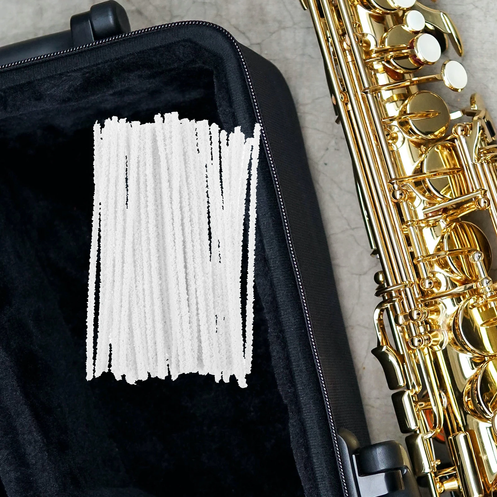 

50 pcs Saxophone Cleaning Brush for Flute Clarinet Bass Woodwind Instruments Maintenance Kit Excellent Durability Safe Materials
