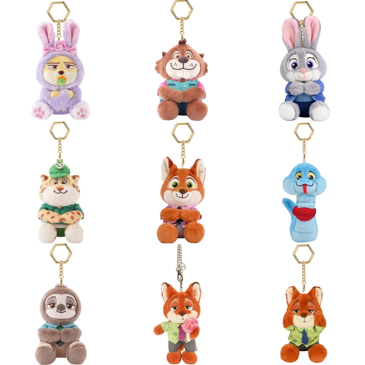 Genuine Disney Zootopia 2 Plush Keychain Nick Judy Flash Finnick Clawhauser Gary Doll Backpack Pendant Toys Birthday Gifts