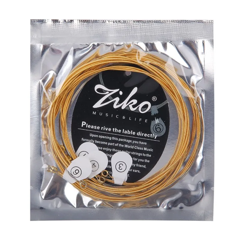 ZIKO Acoustic Guitar Strings Set DP 010 / 011 / 012 Steel Core Phosphor Copper String Folk Guitar Accessories