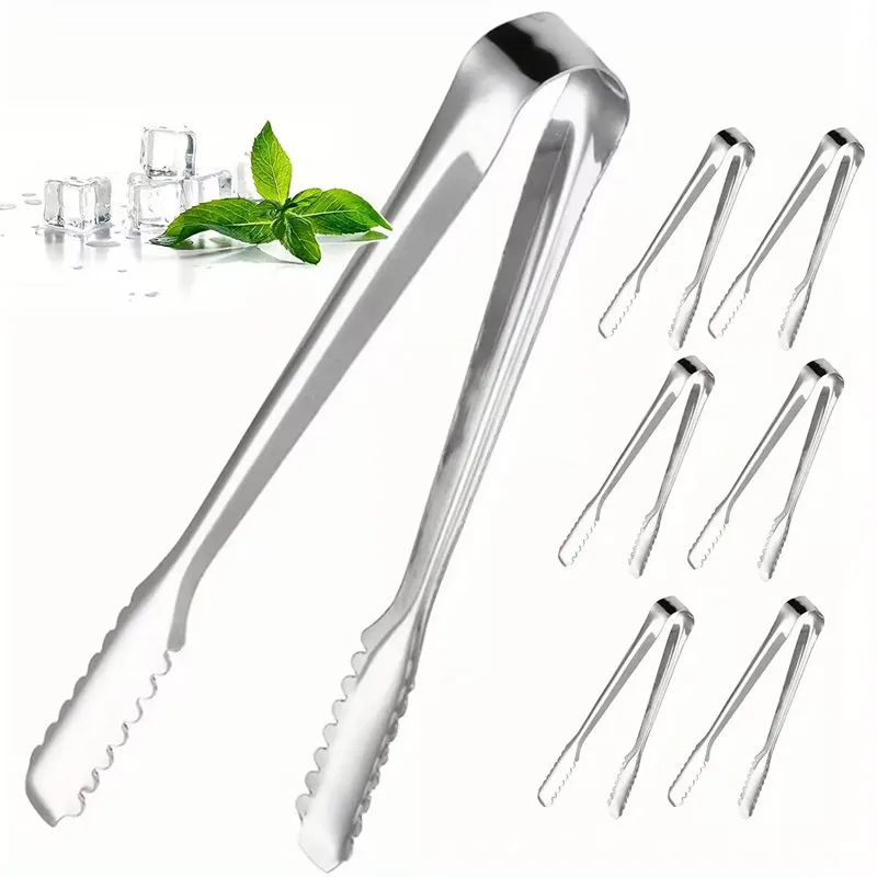 

Ice Tong Bbq Stainless Steel Barbecue BBQ Clip Bread Food Ice Clamp Ice Tongs Bar Kitchen Accessories
