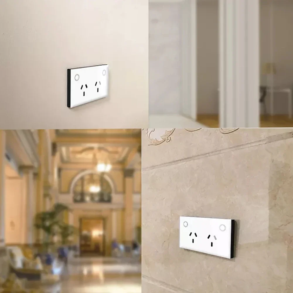 WIFI Tuya Smart Wall Socket SAA AU Electrical Plug Outlet 10A Power Touch Switch Wireless Remote Contorl by Alexa Google Home