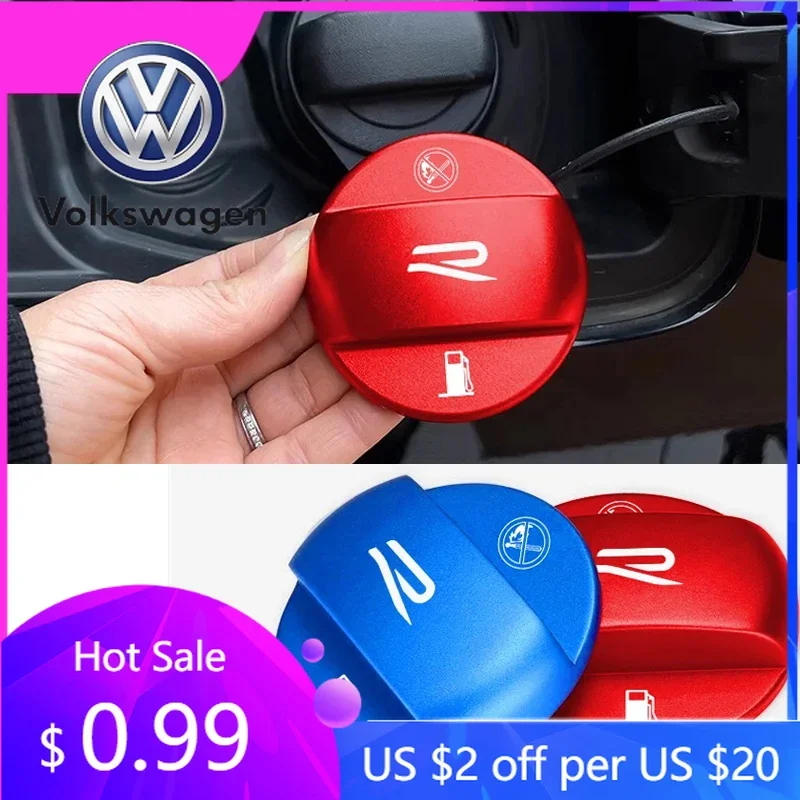 

2026 Hot For Volkswagen VW Car Oil Tank Protect Cover Refuel Fuel Tank Cap for VW Rline Scirocco Golf Amarok Phaeton Teramont ID