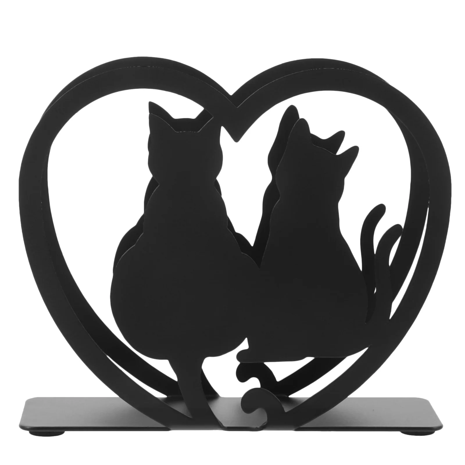 

Iron Napkin Holder Decorative Cat Shape Metal Tissue Stand for Kitchen Dining Table Restaurant Party Wedding Use