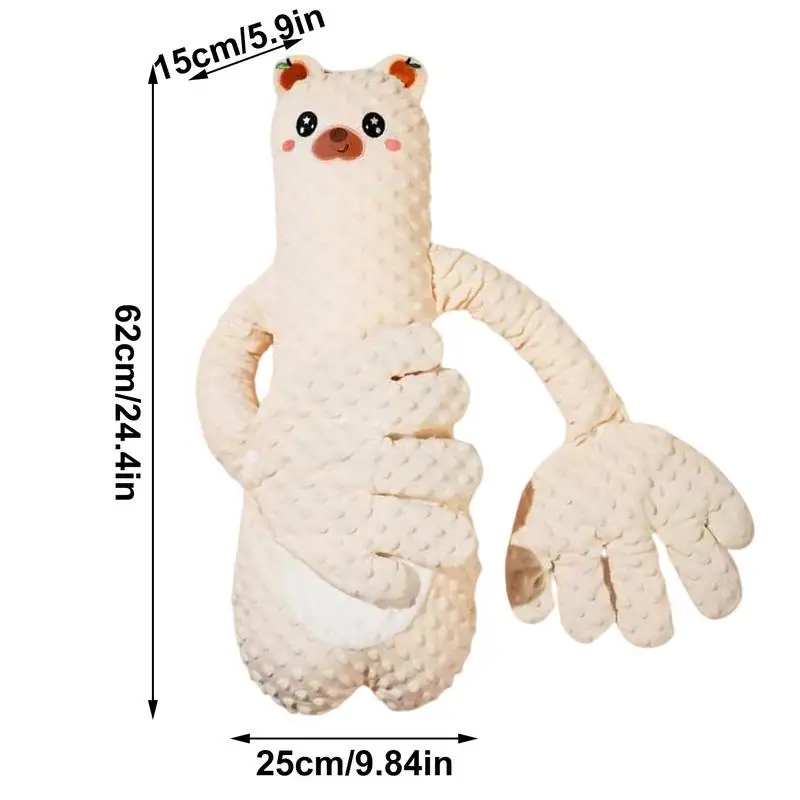 Bebê acariciando brinquedo de dormir urso ajuda ao sono ajustável padrão do bebê bonito dos desenhos animados chupeta feijão vermelho enchimento para anti-esvazamento