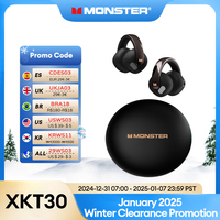 Monster Airmars XKT30 Wireless Bluetooth V5.4 Headset Ear Clip Dual Mode Earbuds Bass Enhancement Surround Sound Touch Earphones