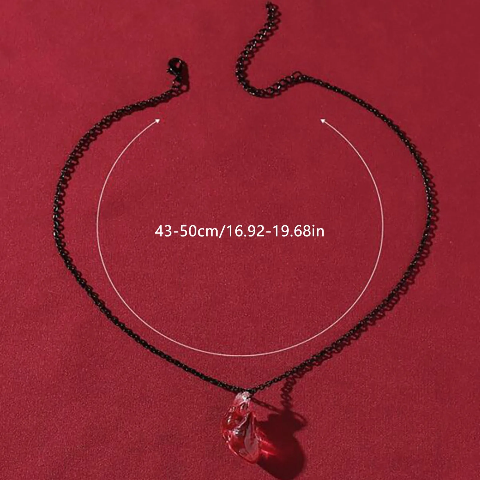 قلادة على شكل قلب من الراتنج ، أقراط فستان هالويون ، الدعائم لثوب المأدبة ، ديكور آذان السفر #3