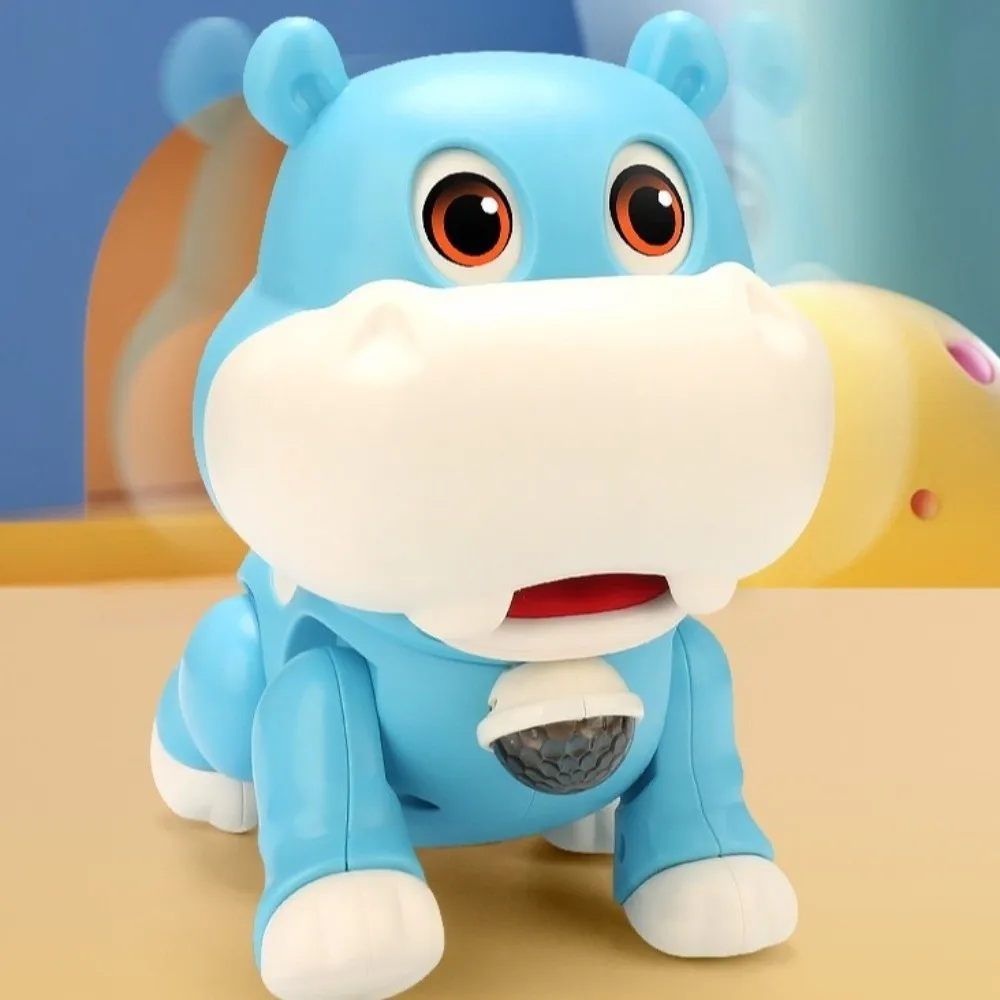 Singing Dancing Flashing Dancing Animal Educational Lion Hippopotamus Educational Musical Crawl Learning With LED