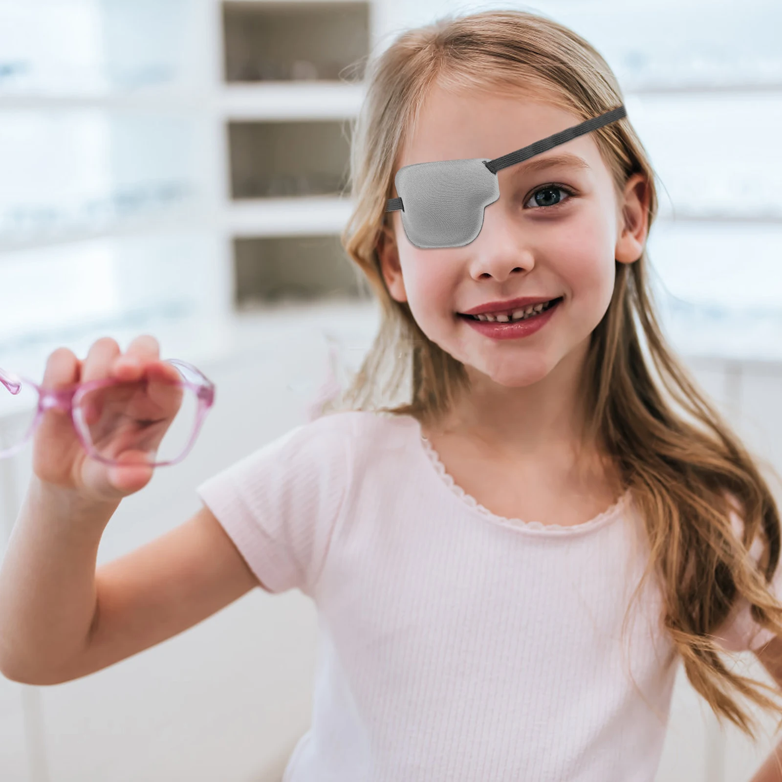 

4Pcs 3D Elastic Eye Cover Adjustable Soft Eye Patch Comfortable Shade Blocker for Amblyopia Correction Sleep Mask