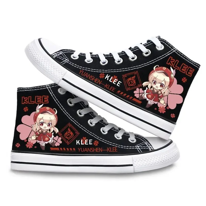 Genshin Impact shoes Canvas High Top Sneaker 3D Print Cosplay XIAO for Boys Girls Studebts Kawaii Anime Kids Gifts