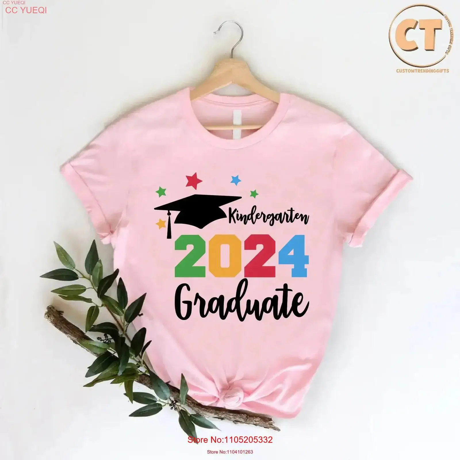Kindergarten 2024 Graduate T Shirt Kid Graduation Celebration Kids Grad Class of Last Day vintage Washed Stylish Soft