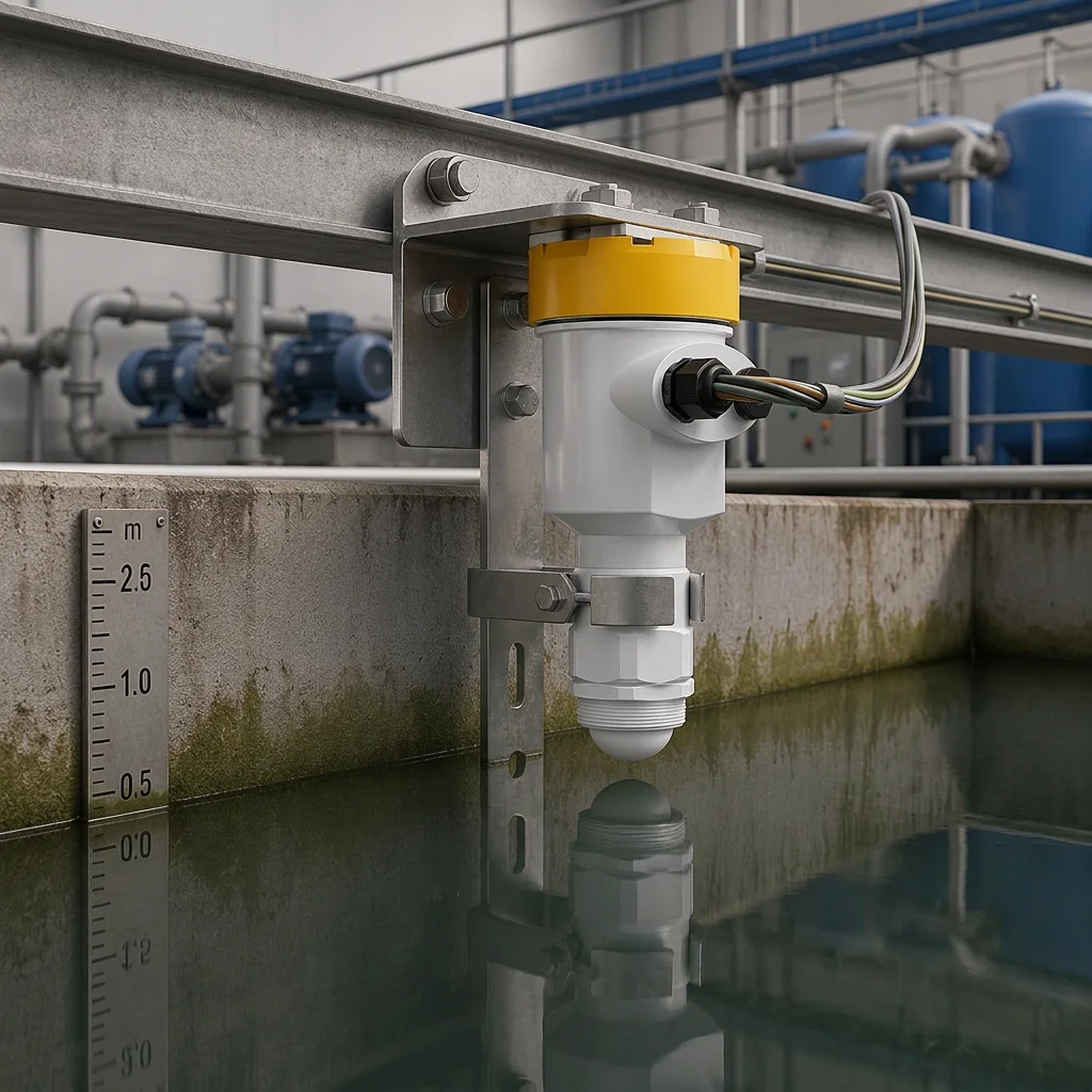 60G 4-20ma RS485 Industrial Millimeter Wave Radar Silo Level Sensor Fuel Liquid Water Level Radar Level Meter 20MM
