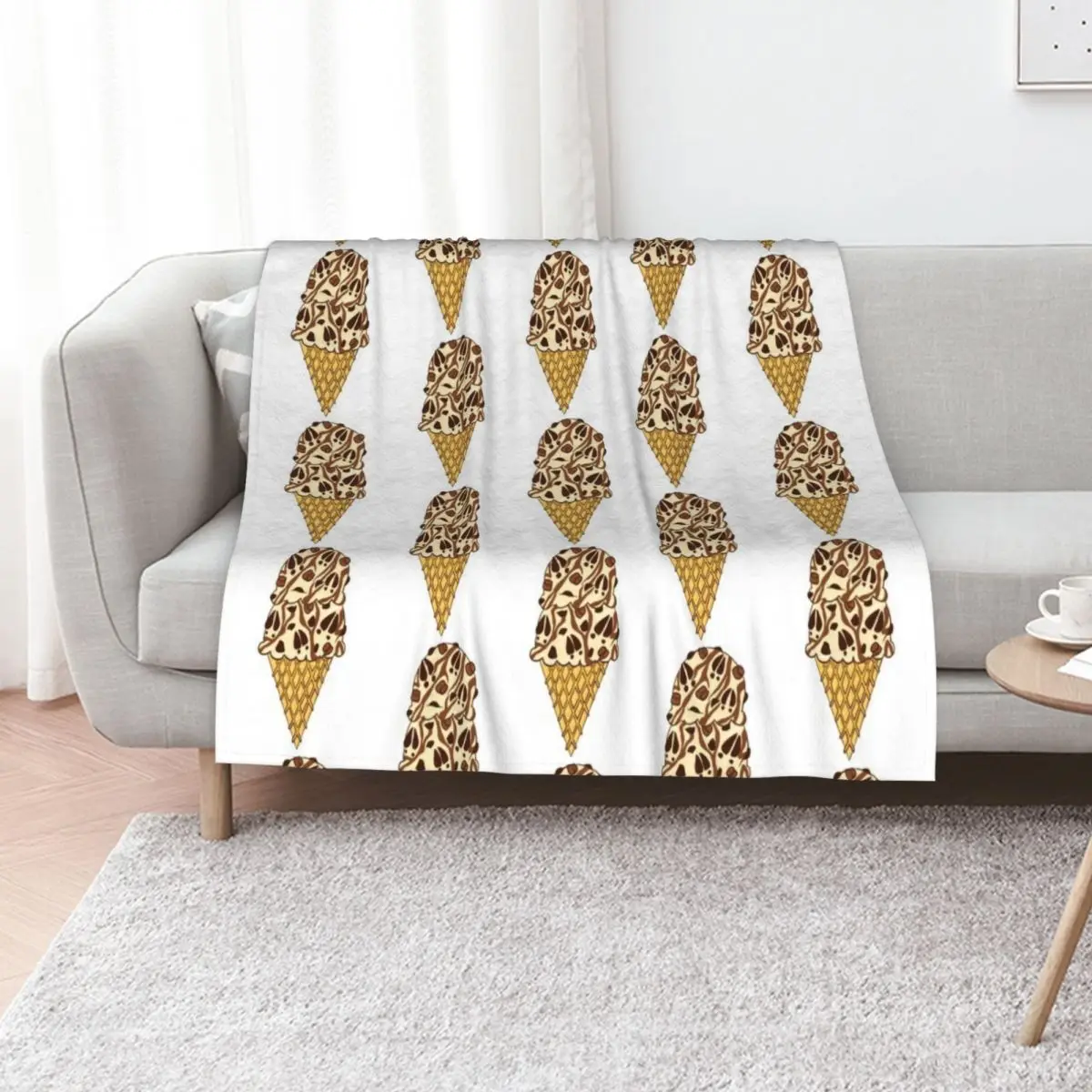Moose Tracks Ice Cream Throw Blanket Flannel Luxury Throw christmas decoration decorative Vintage Loose Blankets