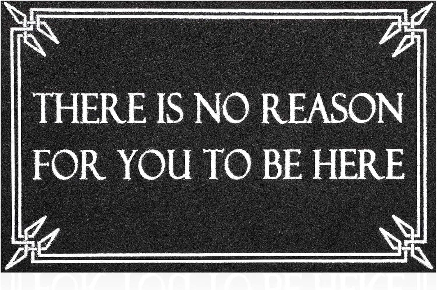 

Door Mat Outdoor Indoor Black Door Mats Funny There is No Reason Front Door Mats with Non-Slip Rubber for Entryway Balcony