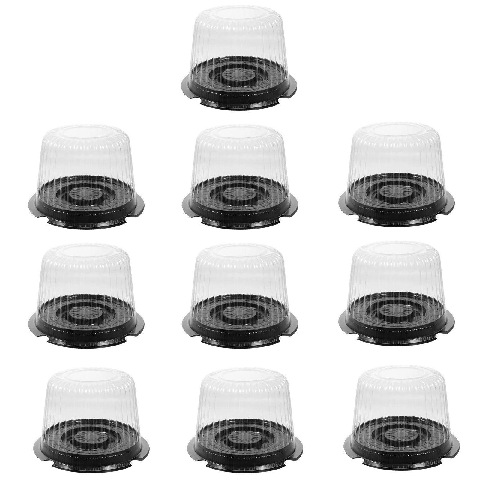 10 Pcs Cake Cheese Storage Box Reusable Plastic Container for Containers with Lids Carriers The Pet Dessert