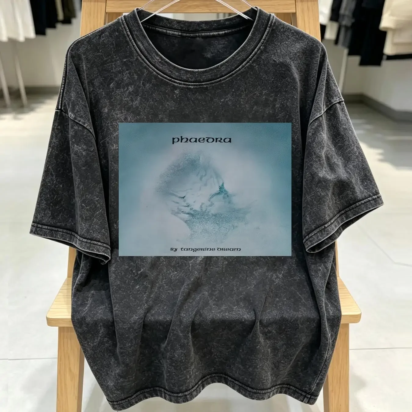 washed T Shirt TANGERINE DREAM phaedra vinyl cd cover SMALL MEDIUM LARGE XL vintage Washed homme Stretched designer clothes
