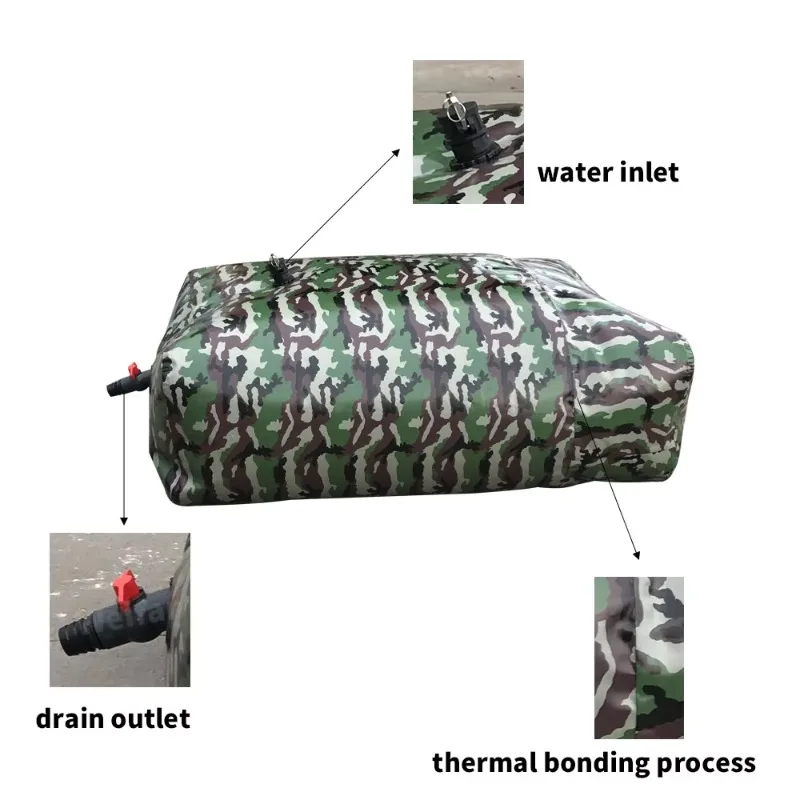 7000L PVC  water storage bag for irrigation and garden watering - suitable for trucking, factory use, removable water tanks