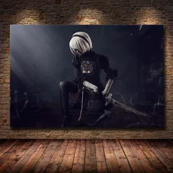 NieR Automata Game 5D Diamond Full Round Drill Painting Home Decor Cross Stitch Embroidery Picture Mosaic Patterns Wall Sticker