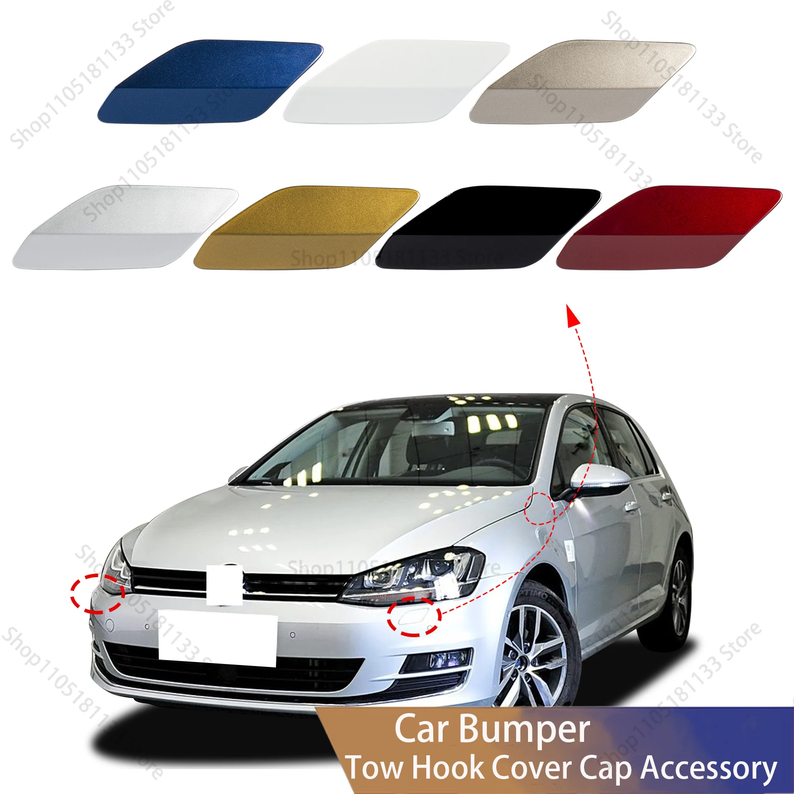 For Volkswagen Golf 7 MK7 2013-2017 Front Bumper Headlight Washer Cover 5G0955109 OE Replacement Premium Quality