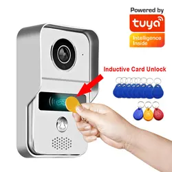 Tuya WIFI Wireless campanello POE Camera HD 1080P impermeabile Outdoor Smart Home campanello supporto sblocco scheda induttiva