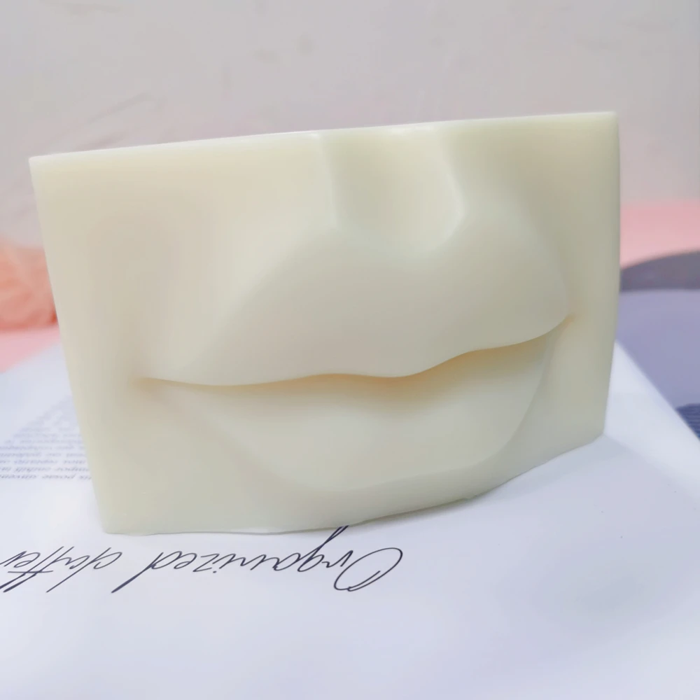 3D Lips Candle Mold Human Body Artistic Face shape Silicone Candle Mold Michelangelo\'s Mouth Aroma Soap Mould