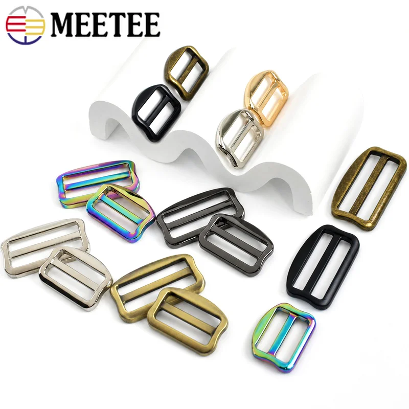 

5/10Pcs 20-38mm Metal Buckles Tri-Glide Slider Clasp Backpack Adjust Clasp Strap Dog Collar Connect Hook Hardware Accessories