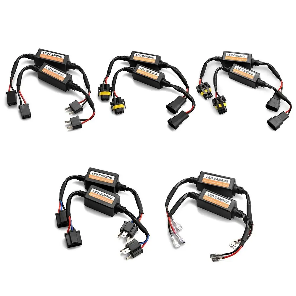 Black Anti-Flicker 12V Fault Eliminator LED Canbus Decoder Automotive LED Decoder Resistor Controller